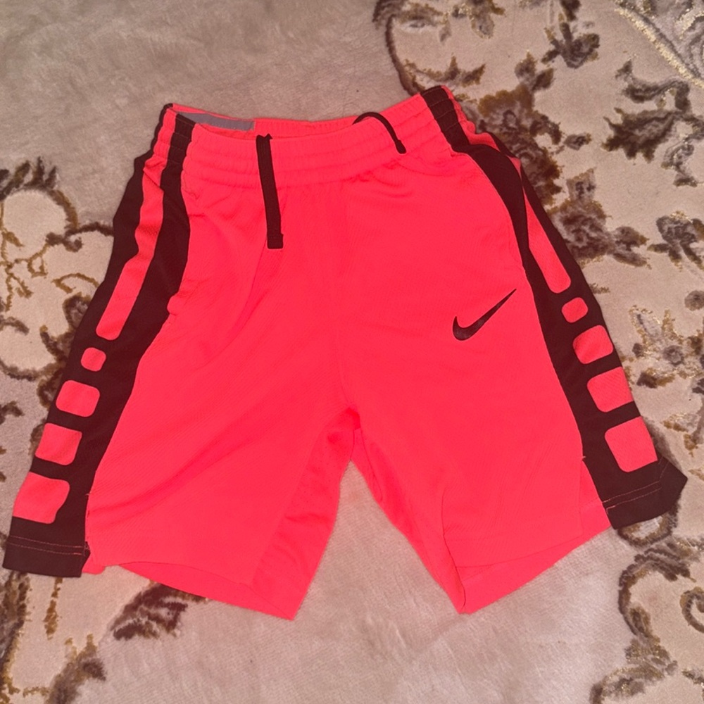 Nike elite bright pink/salmon youth basketball shorts